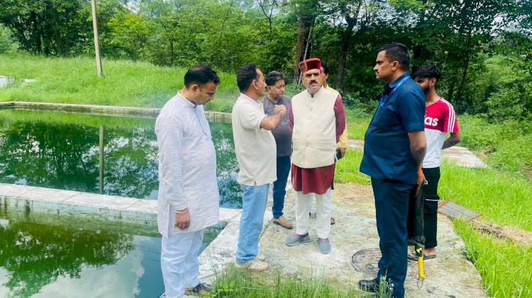 उठाऊ पेयजल आपूर्ति योजना 99 गांव दियोटसिद्ध का विधायक इन्द्रदत्त लखनपाल ने किया औचक निरीक्षण