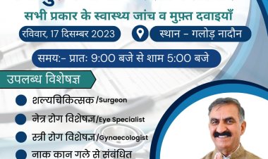 गलोड़ में मल्टी स्पेशियलिटी कैंप 17 को, विशेषज्ञ डॉक्टर करेंगे चैकअप