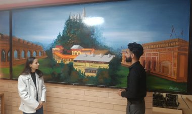 केंद्रीय विश्व विद्यालय के छात्रों ऋषिता और रितिक ने दिखाए अपनी कला के जौहर