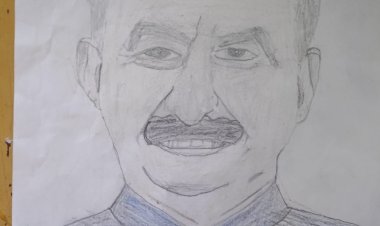 पहचान स्पेशल स्कूल हमीरपुर में पढ़ रहे छात्र विशेष ने प्रदेश के मुख्यमंत्री सुक्खू  का बनाया स्कैच