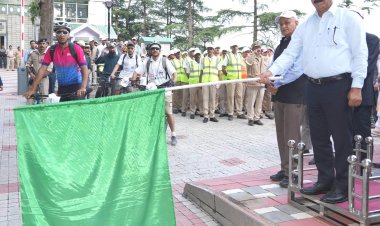 मुख्यमंत्री ने विश्व पर्यावरण दिवस पर साइकिल रन को झंडी दिखाकर किया रवाना