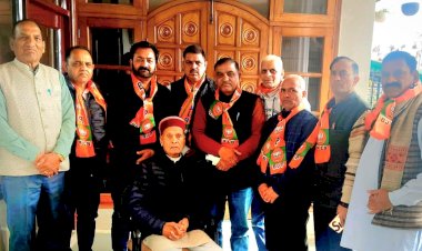 भाजपा पूर्व कर्मचारी प्रकोष्ठ का प्रतिनिधिमंडल प्रो. प्रेम कुमार धूमल से मिला